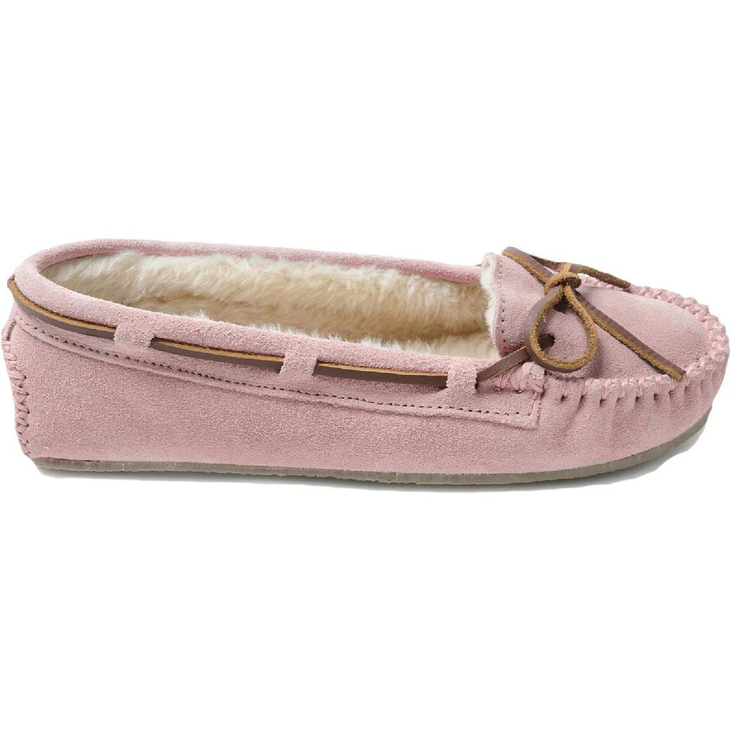 商品Minnetonka|Minnetonka Womens Cally Suede Faux Fur Lined Moccasin Slippers,价格¥176,第2张图片详细描述