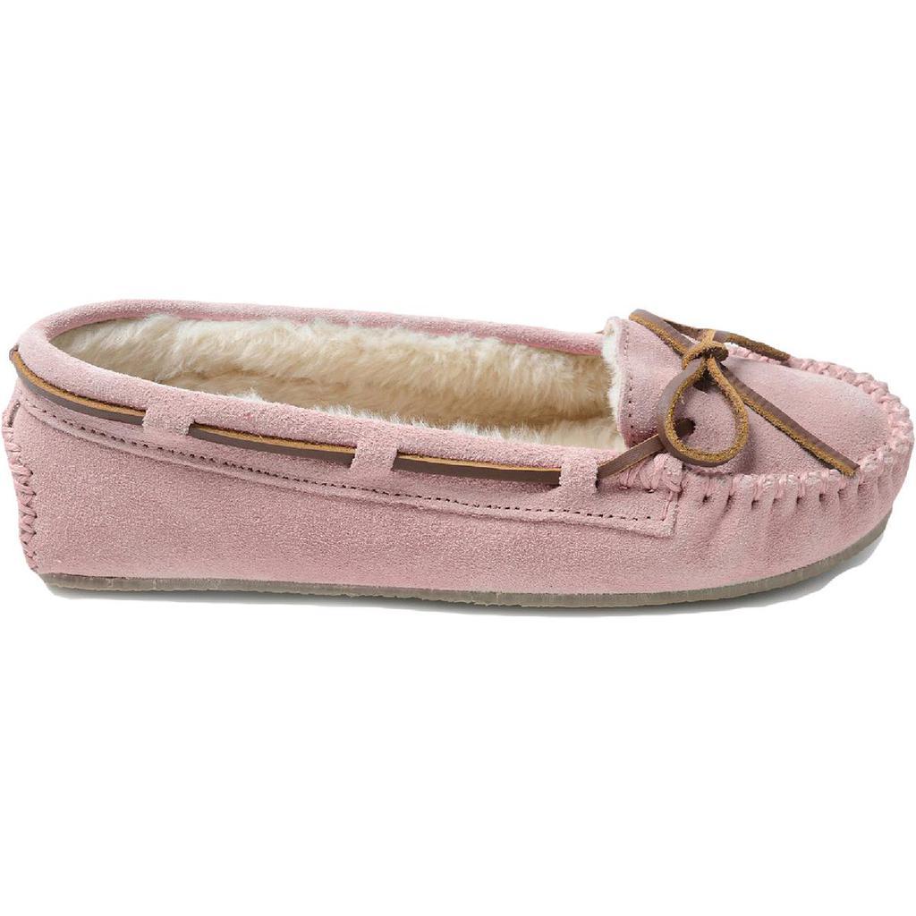 商品Minnetonka|Minnetonka Womens Cally Suede Faux Fur Lined Moccasin Slippers,价格¥170,第4张图片详细描述