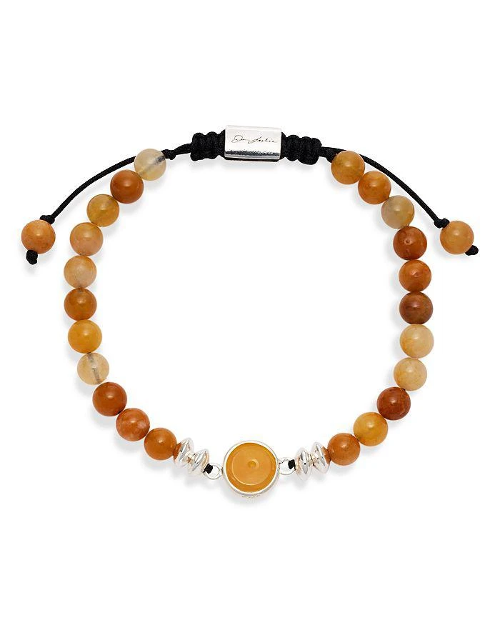 商品Jan Leslie|Yellow Jade & Sterling Silver Beaded Medallion Bracelet,价格¥2195,第1张图片详细描述