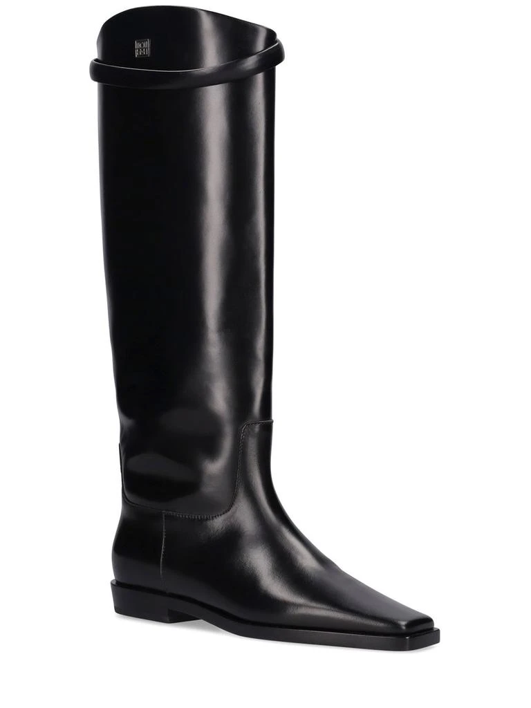 商品Totême|10mm The Riding Leather Tall Boots,价格¥9169,第2张图片详细描述