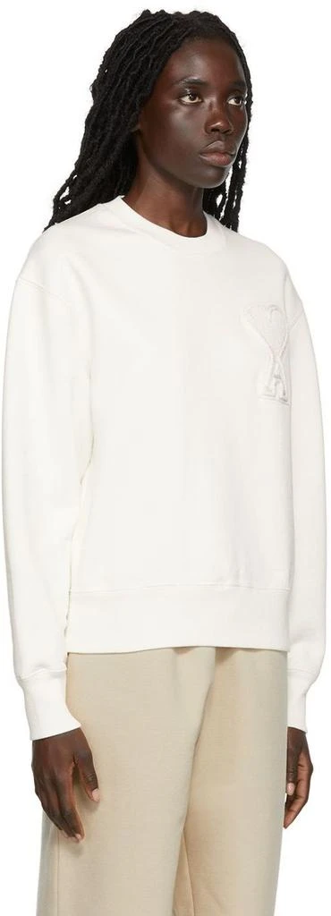 商品AMI|SSENSE Exclusive White Ami De Cœur Sweatshirt,价格¥1077,第2张图片详细描述
