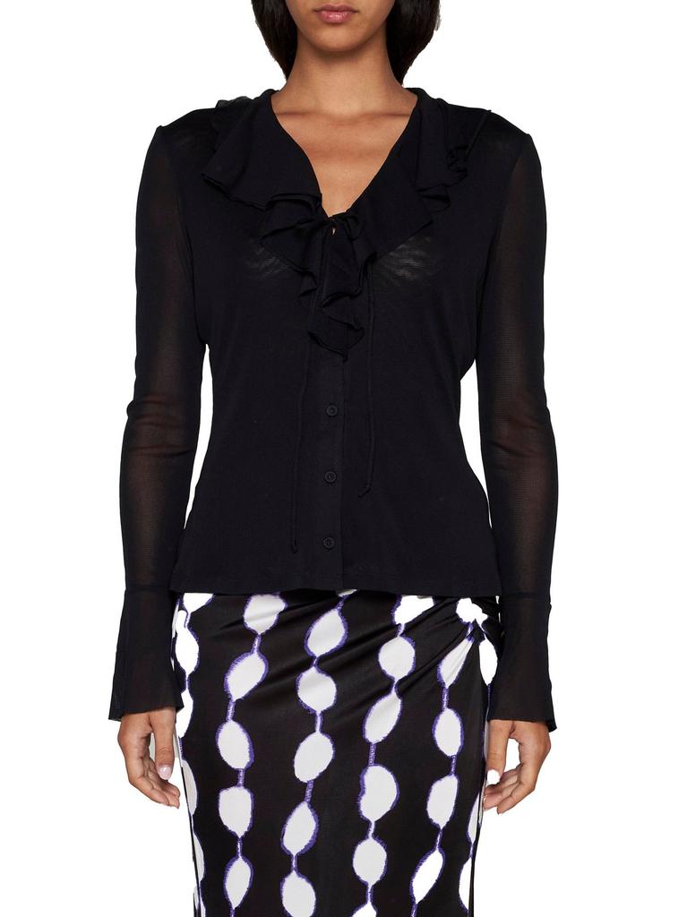 Diane von Furstenberg V-Neck Ilea Top商品第2张图片规格展示