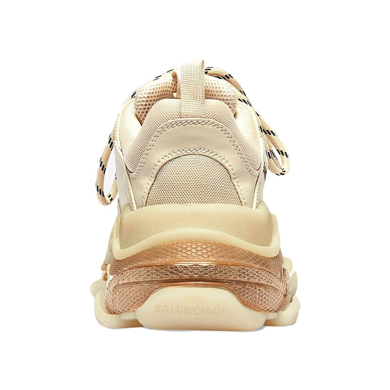 商品Balenciaga|【预售3-7天】Balenciaga/巴黎世家 21年秋冬  Triple S Clear Sole系列 女士浅米色双层泡沫和网布运动鞋544351W2GA19100,价格¥7468,第5张图片详细描述