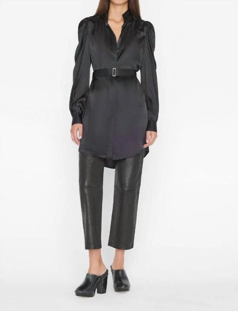 商品FRAME|Gillian Long Sleeve Mini Dress In Noir,价格¥2869,第1张图片