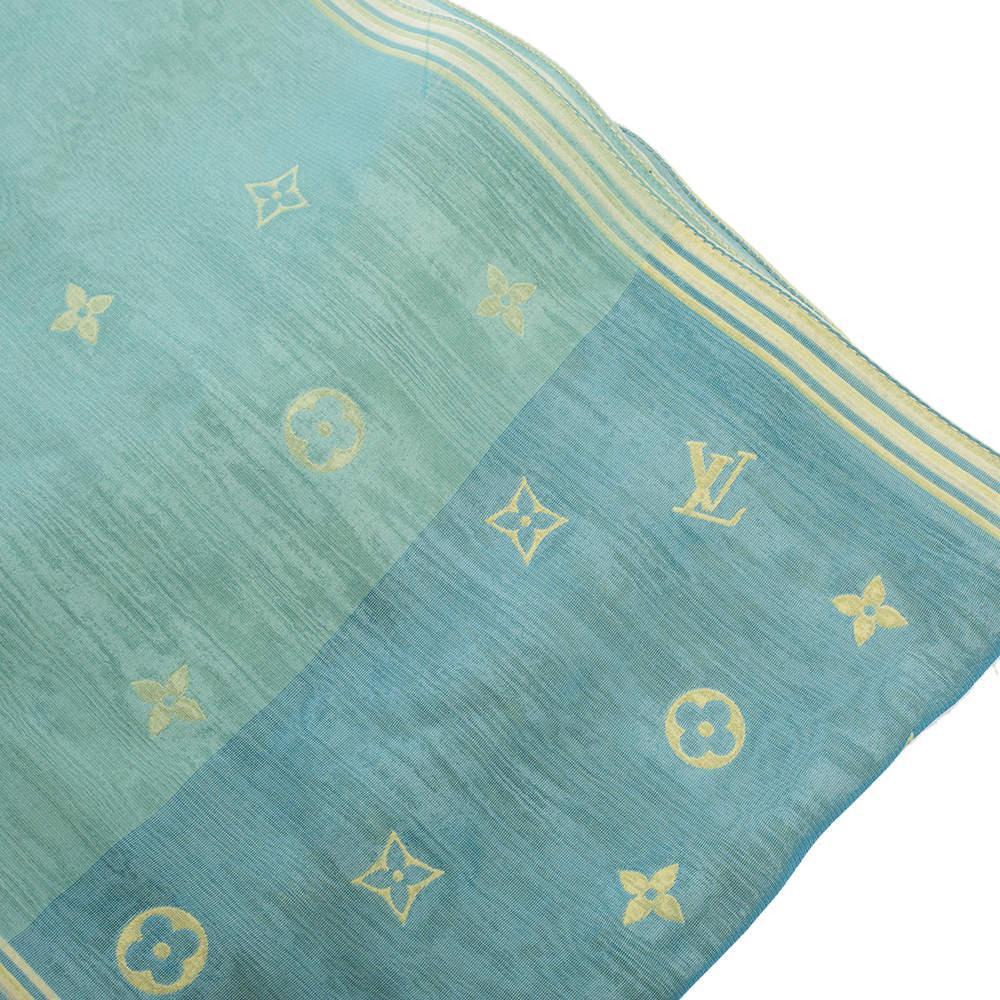 商品[二手商品] Louis Vuitton|Louis Vuitton Color Block Logo Monogram Reversible Silk Scarf,价格¥2442,第5张图片详细描述