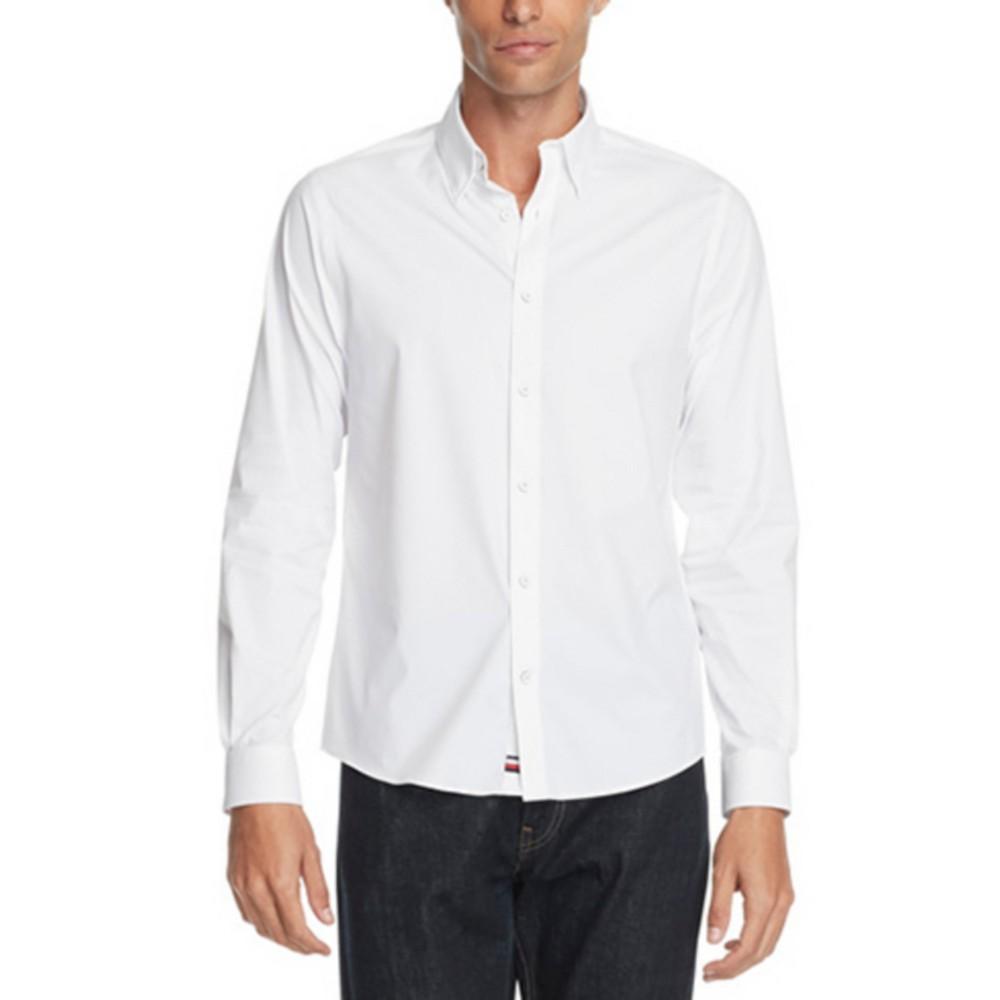 商品Tommy Hilfiger|Men's No-Tuck Casual Slim Fit Stretch Dress Shirt,价格¥215,第1张图片
