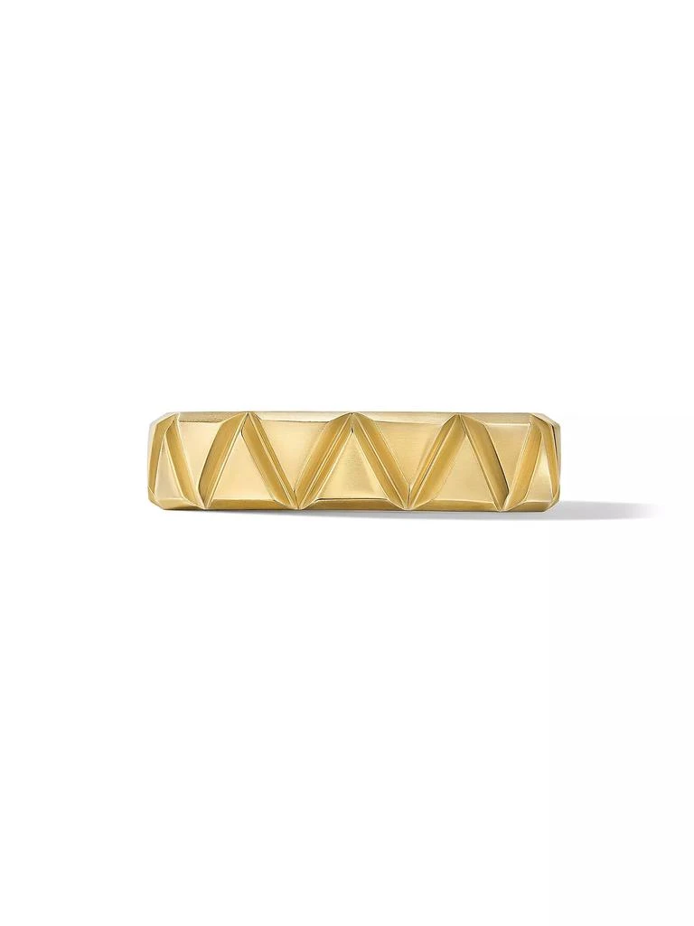 商品David Yurman|Faceted Triangle Band Ring in 18K Yellow Gold, 6MM,价格¥16483,第4张图片详细描述