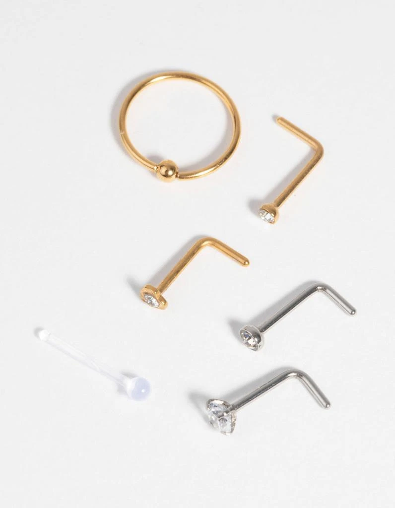 商品Lovisa|Surgical Steel and Silicone Nose Stud and Ring Pack,价格¥173,第1张图片