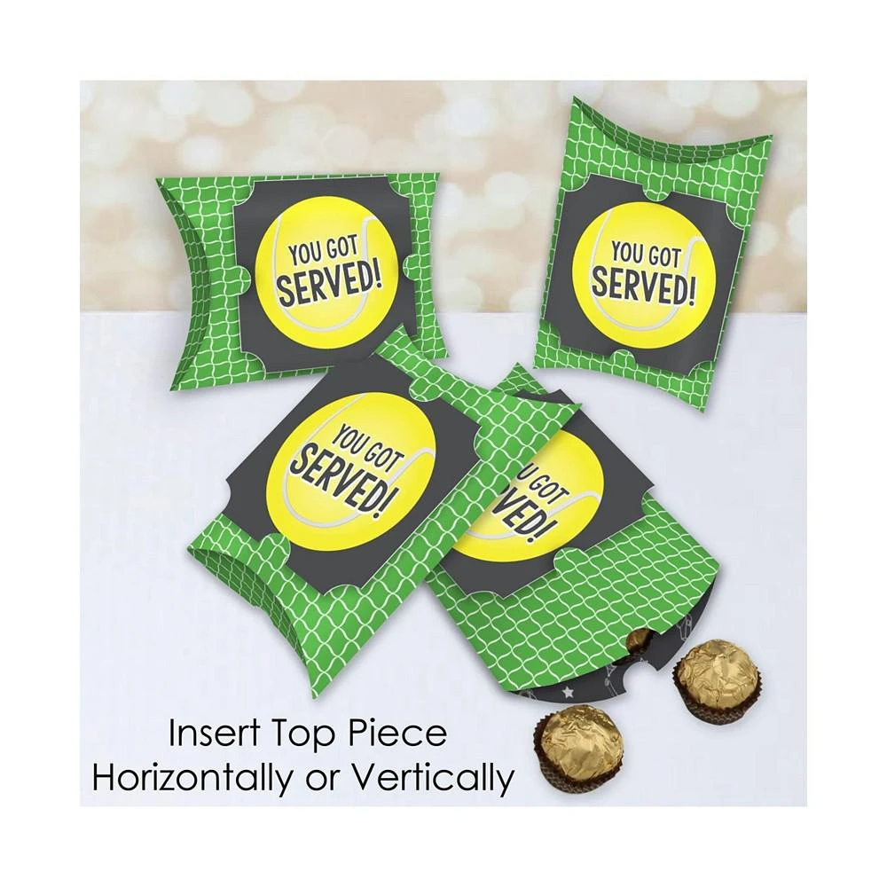 商品Big Dot of Happiness|You Got Served - Tennis - Favor Gift Boxes - Baby Shower or Tennis Ball Birthday Party Large Pillow Boxes - Set of 12,价格¥127,第3张图片详细描述