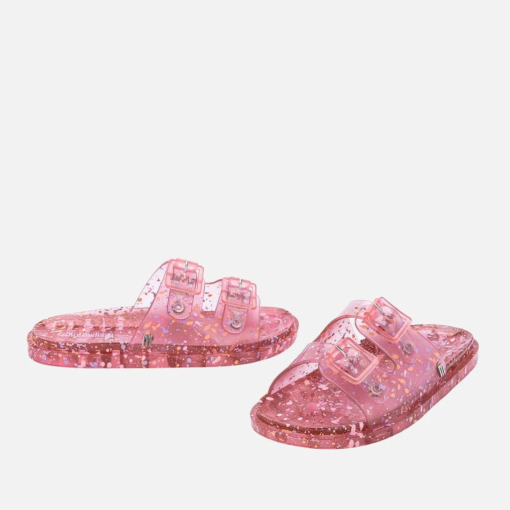 商品Mini Melissa|Mini Melissa Girls' Wide Print Slide Sandals - Pink Fleck,价格¥228,第3张图片详细描述