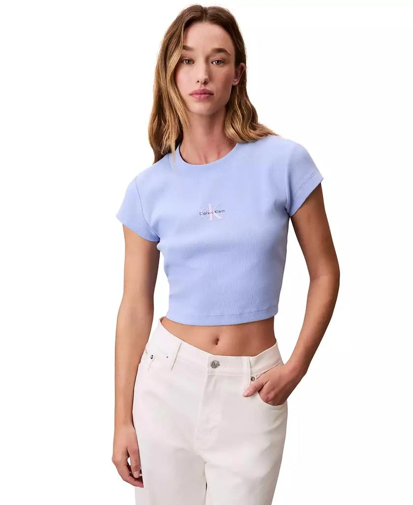 商品Calvin Klein|Women's Monogram Logo Baby T-Shirt,价格¥109,第1张图片
