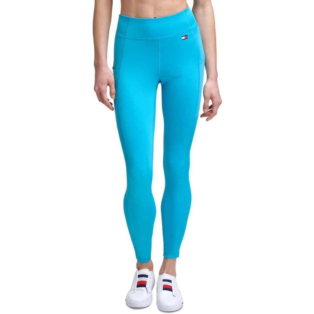 商品Tommy Hilfiger|Tommy Hilfiger Sport Womens Ribbed Inset High Rise Athletic Leggings,价格¥130,第1张图片