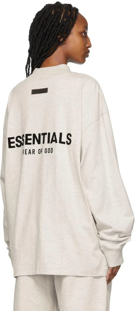 Fear of God ESSENTIALS Off-White Cotton Long Sleeve T-Shirt 3