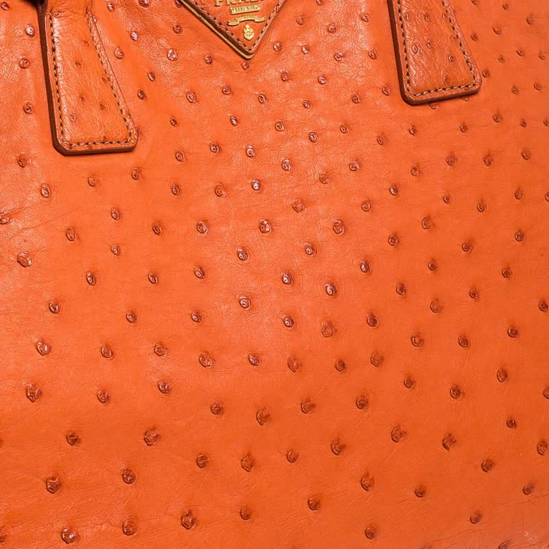 Prada Orange Ostrich Large Gardner's Tote 商品