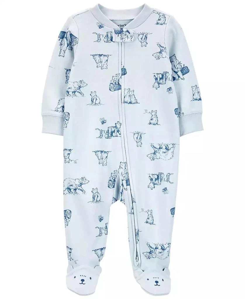 商品Carter's|Baby Boy or Baby Girls Printed 2-Way Zip Up Cotton Sleep and Play,价格¥40,第1张图片