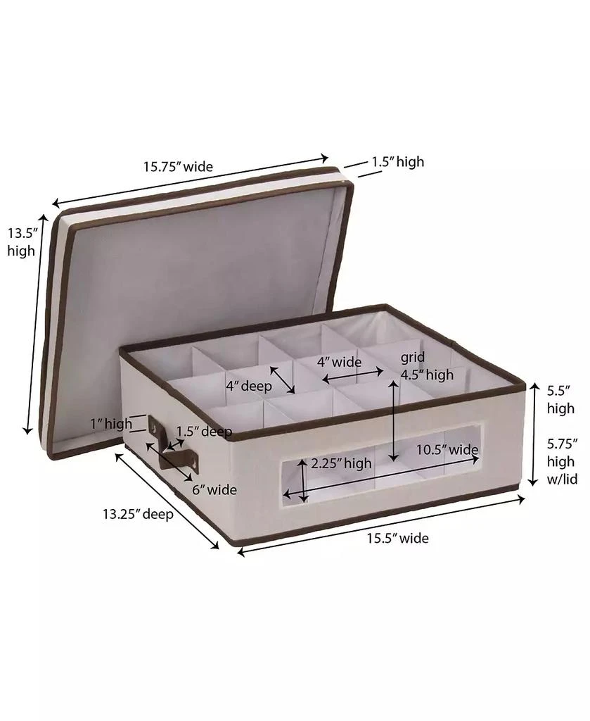 商品Household Essentials|Holiday 12 Compartments China Cup Storage Box,价格¥216,第3张图片详细描述