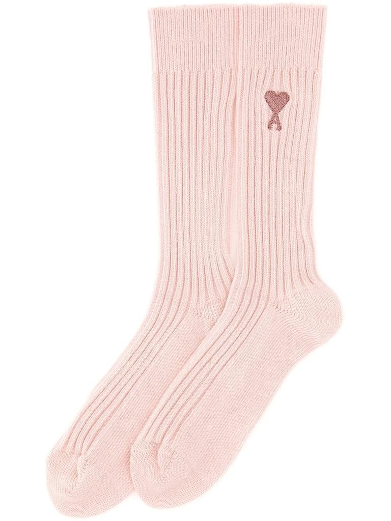 商品AMI|AMI Paris Ami de Couer Logo Embroidered Socks,价格¥296,第2张图片详细描述