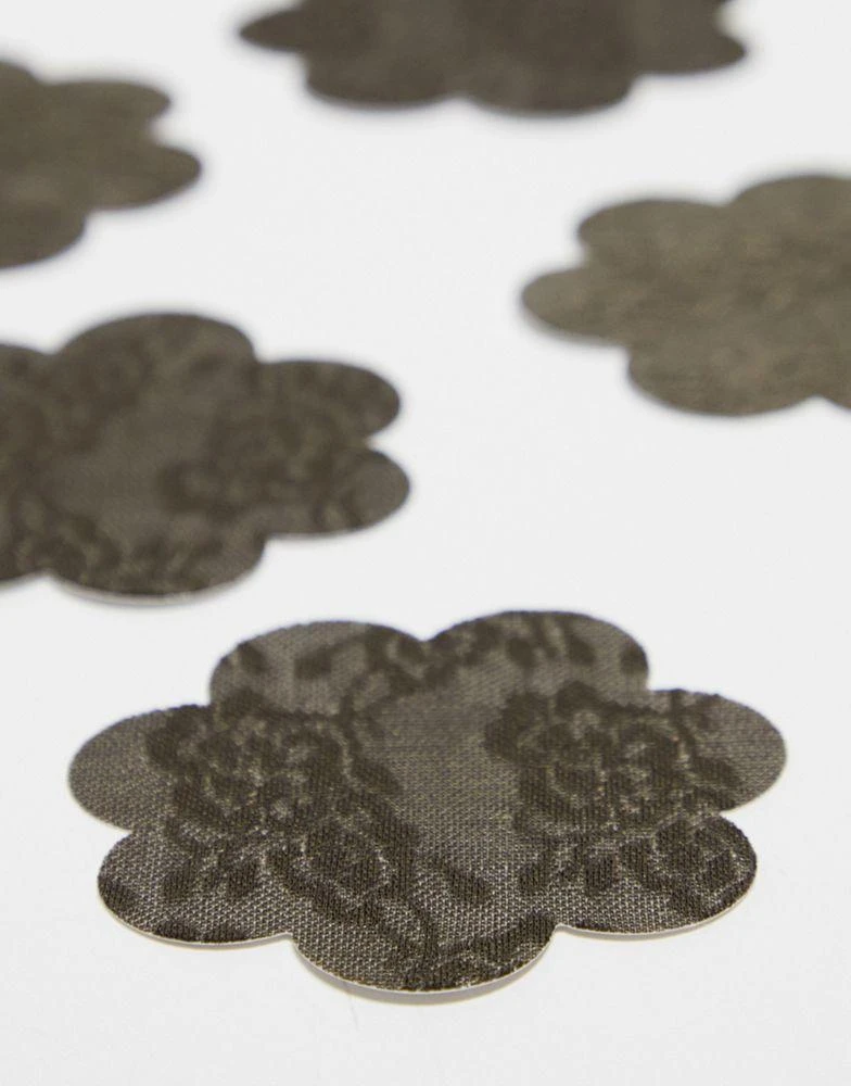 商品ASOS|ASOS DESIGN 3 pack fabric nipple covers in black,价格¥49,第4张图片详细描述