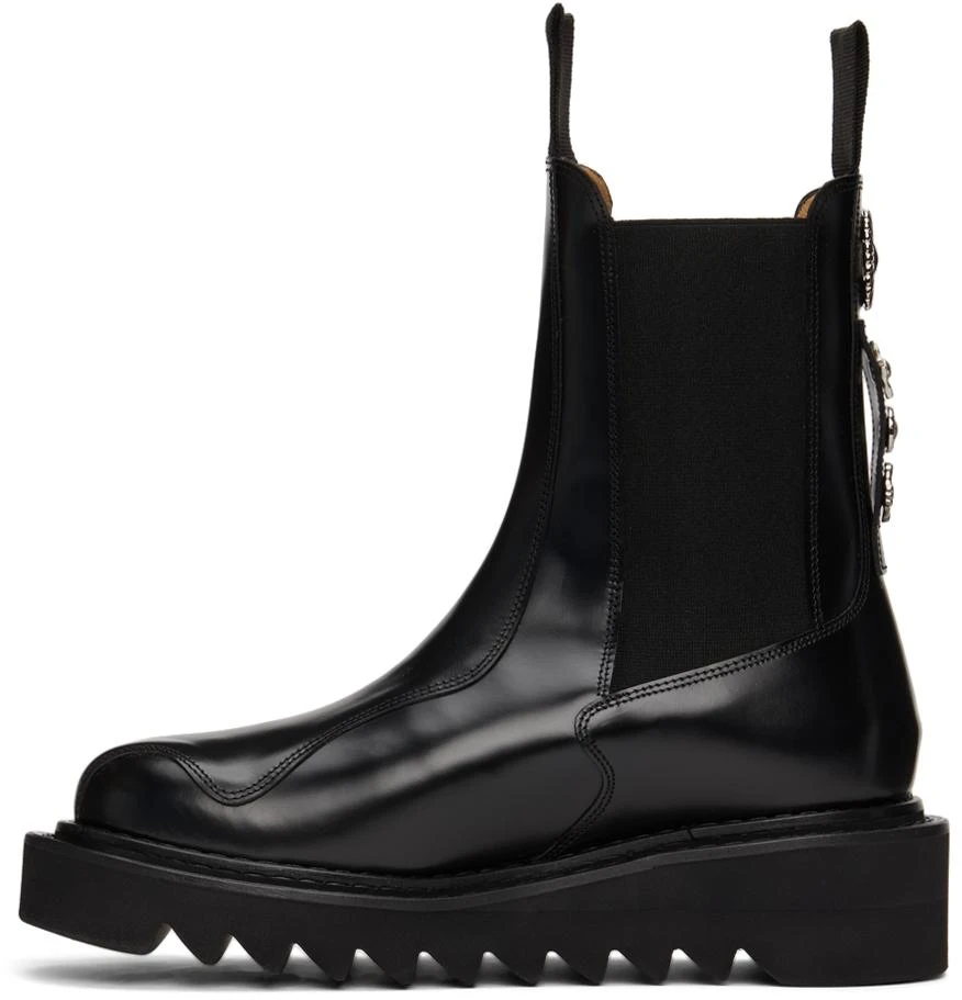 商品Toga Pulla|Black Leather Thick Sole Chelsea Boots,价格¥1480,第3张图片详细描述