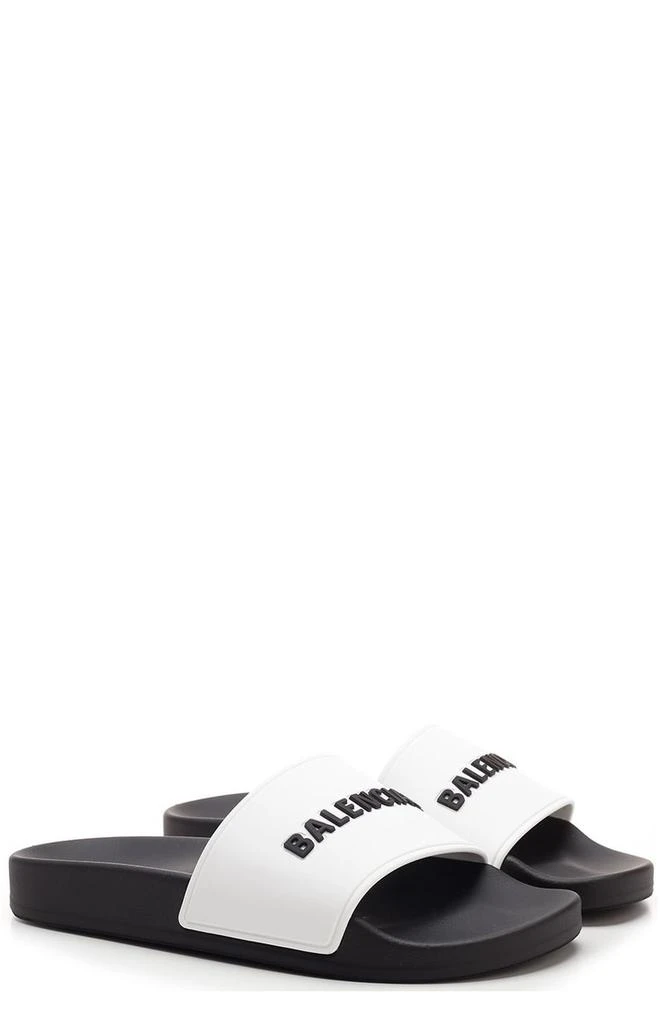 商品Balenciaga|Balenciaga Logo Pool Slides,价格¥2228,第2张图片详细描述