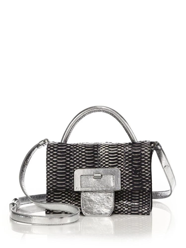 商品MAISON MARGIELA|Medium Top-Handle Snake & Metallic Leather Shoulder Bag,价格¥14083,第1张图片