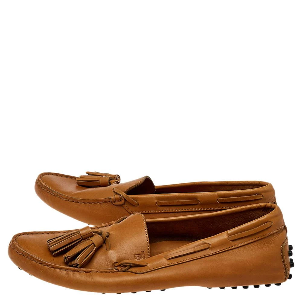 商品[二手商品] Tod's|Tod's Brown Leather Slip on Loafers Size 37,价格¥1649,第4张图片详细描述