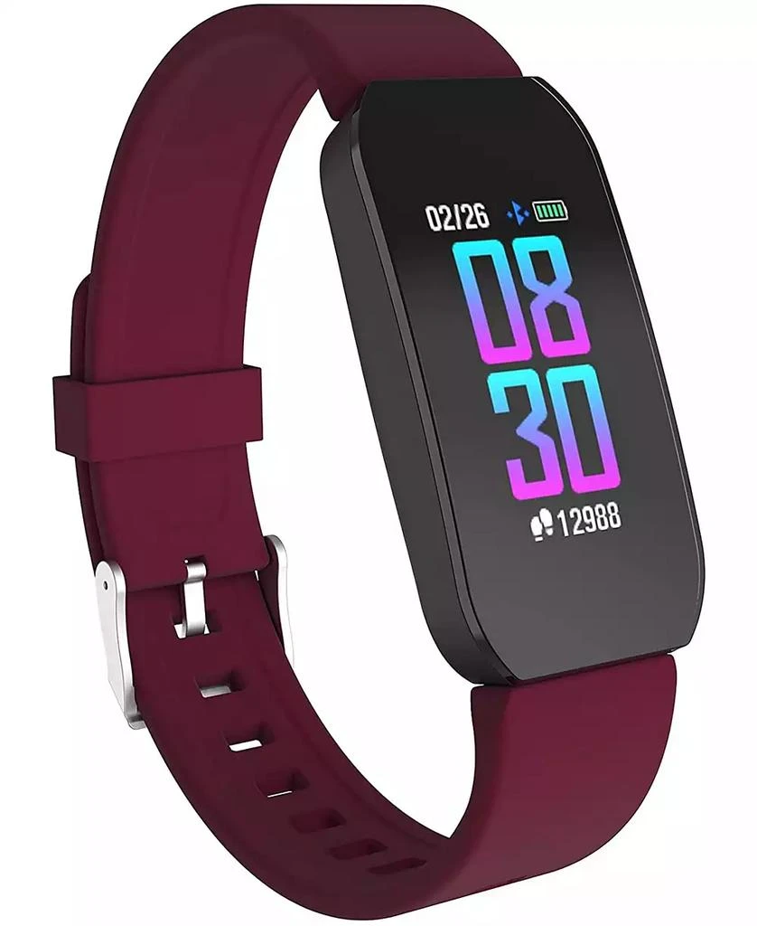 商品iTouch|Unisex Burgundy Silicone Strap Active Smartwatch,价格¥195,第1张图片