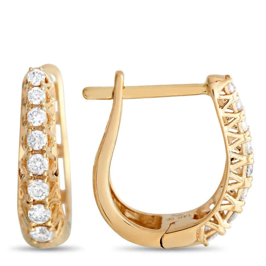 商品LB Exclusive|14K Yellow Gold 0.25 ct Diamond Huggie Earrings,价格¥3386,第3张图片详细描述