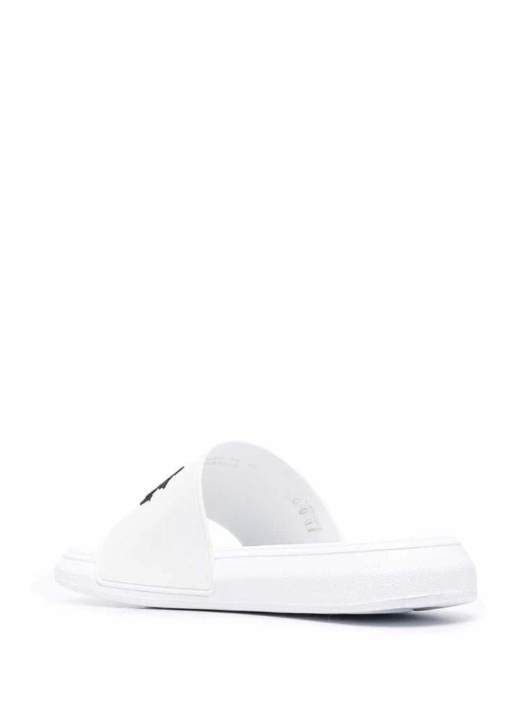 商品Alexander McQueen|White Logo Pool Slides in Rubber,价格¥1933,第3张图片详细描述