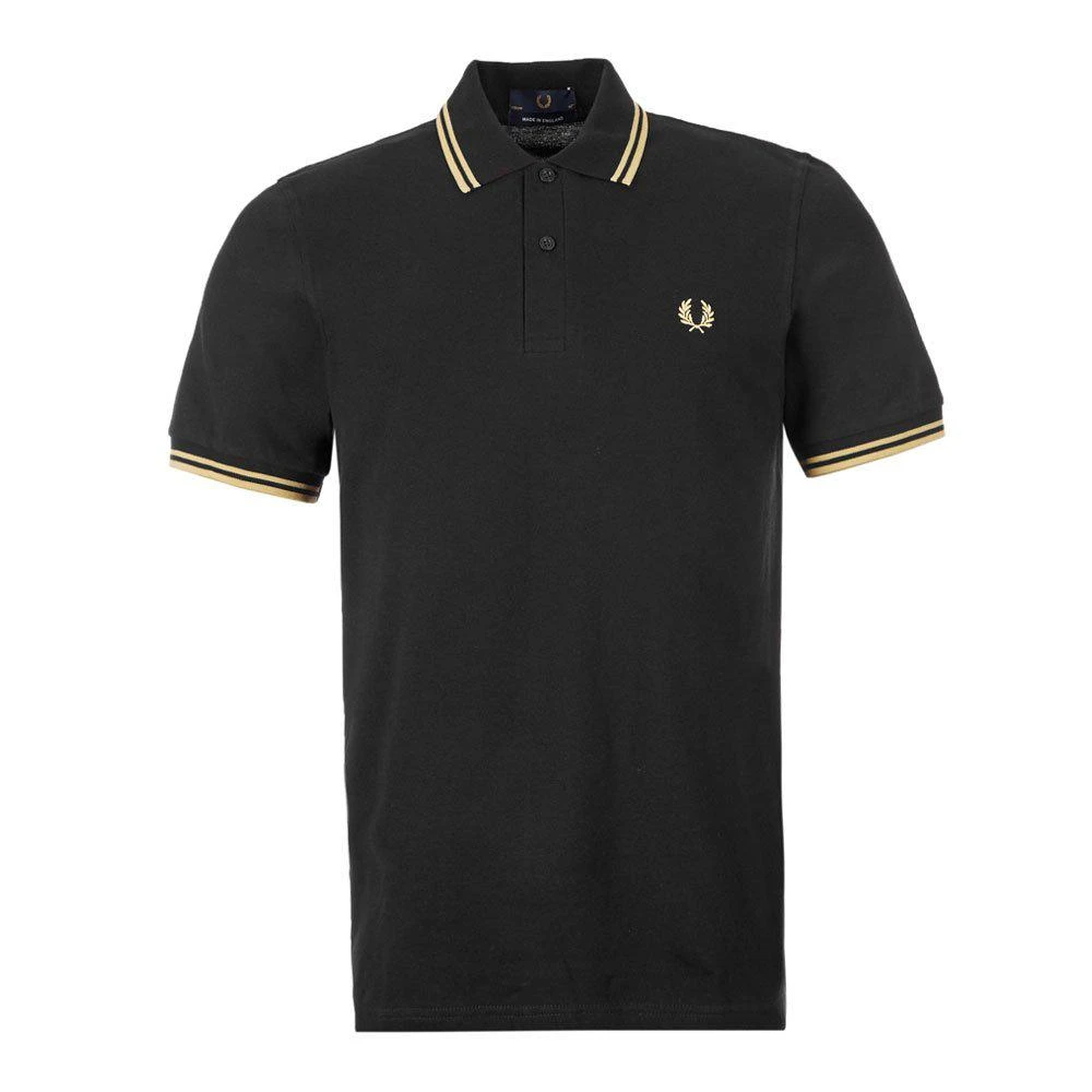 商品Fred Perry|Fred Perry Twin Tipped Polo Shirt - Black / Champagne,价格¥829,第1张图片