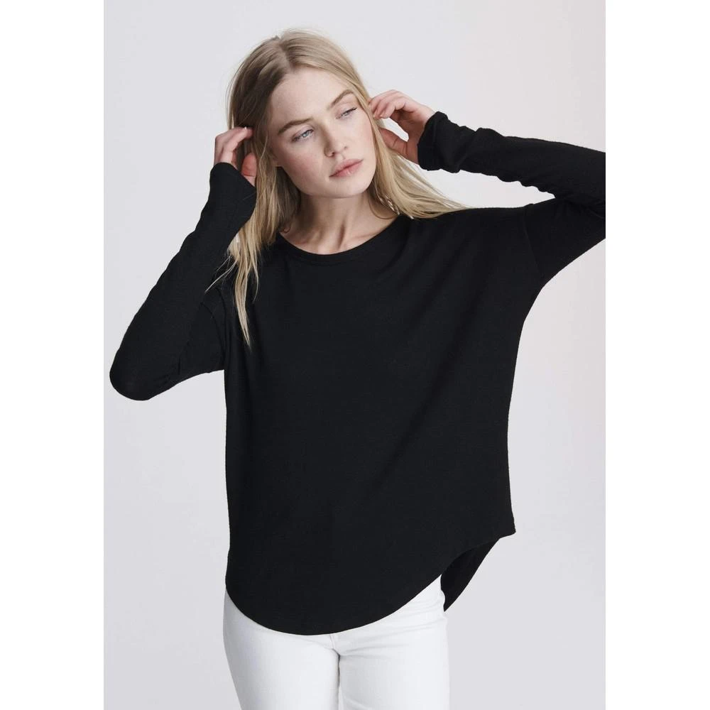 商品Rag & Bone|RAG & BONE The Knit Long Sleeve T-Shirt - Black,价格¥1442,第1张图片