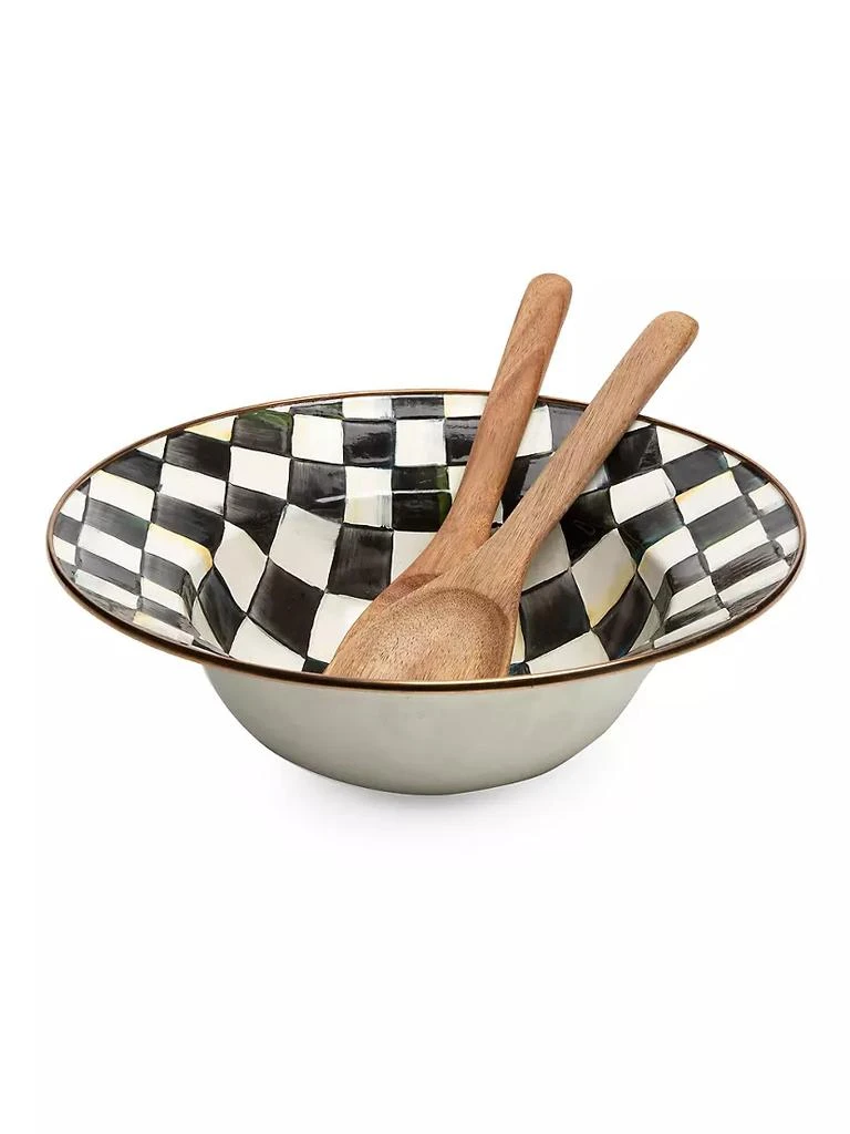 商品MacKenzie-Childs|Courtly Check Enamel 3-Piece Salad Serving Set,价格¥739,第2张图片详细描述