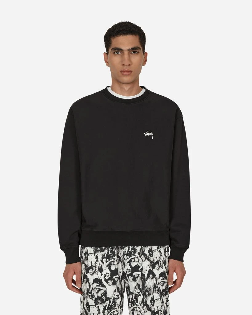 商品STUSSY|Stock Logo Crewneck Sweatshirt Black,价格¥1035,第1张图片