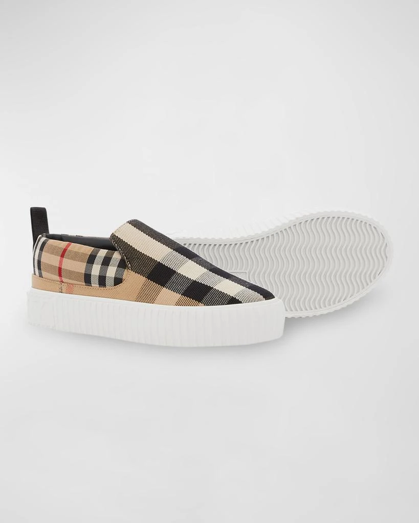 商品Burberry|Kid's Andrew Check Slip-On Sneakers, Toddlers/Kids,价格¥1859,第5张图片详细描述