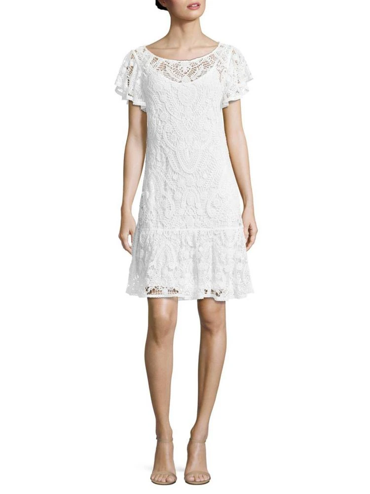商品Ralph Lauren|Ruffled Lace Dress,价格¥890,第1张图片