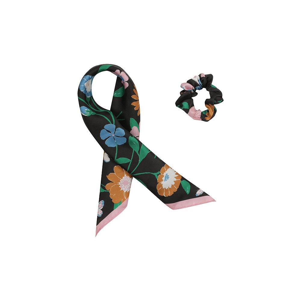 Women's Floral Garden Hair Tie and Bandana Scarf Set, 2 Piece商品第1张图片规格展示