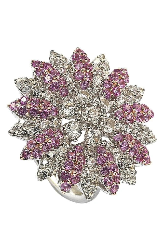 商品Suzy Levian|Sterling Silver & Pink Sapphire Flower Ring,价格¥3150,第1张图片