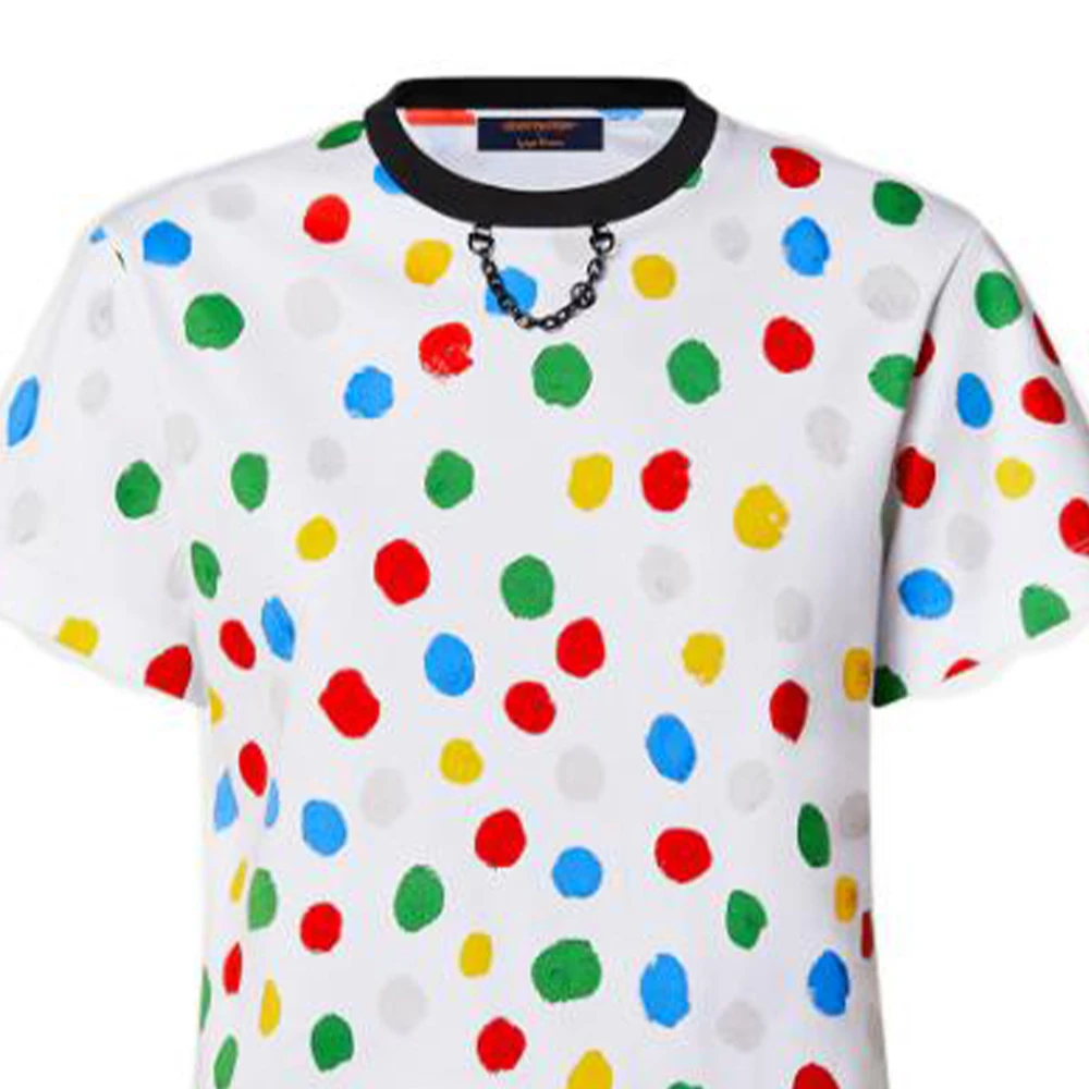 商品[国内直发] Louis Vuitton|x 草间弥生/Yayoi Kusama 联名款 SS23 彩绘圆点短袖 T恤 女款 白色,价格¥7910,第8张图片详细描述