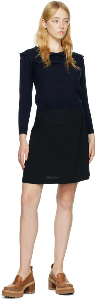 商品See by Chloé|Navy Ruffle Sweater,价格¥2196,第4张图片详细描述