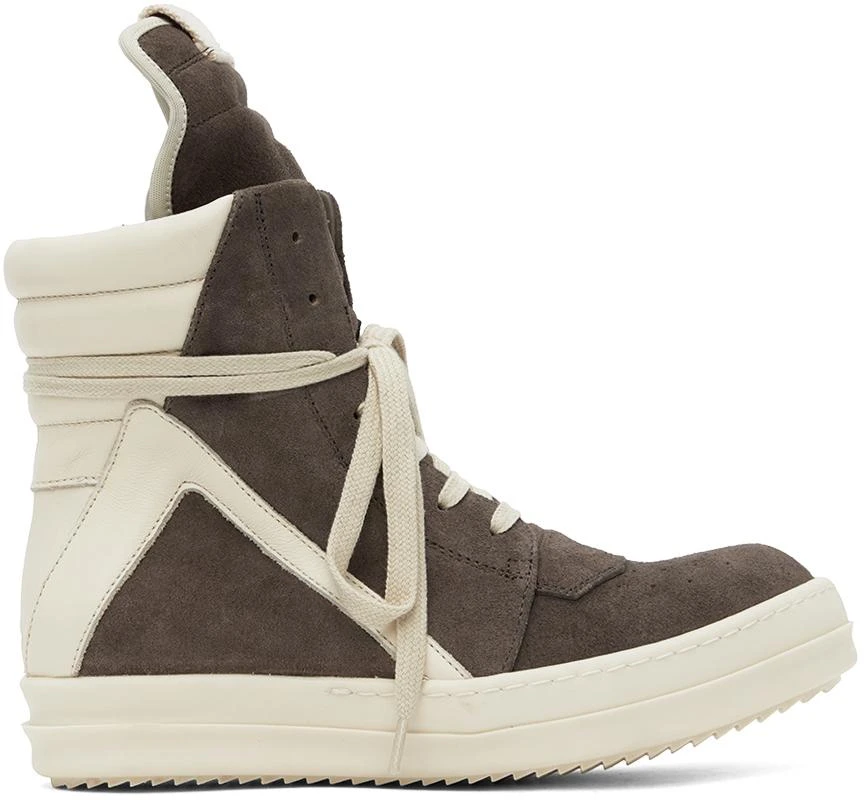 商品Rick Owens|灰色 Geobasket 高帮运动鞋,价格¥9678,第1张图片