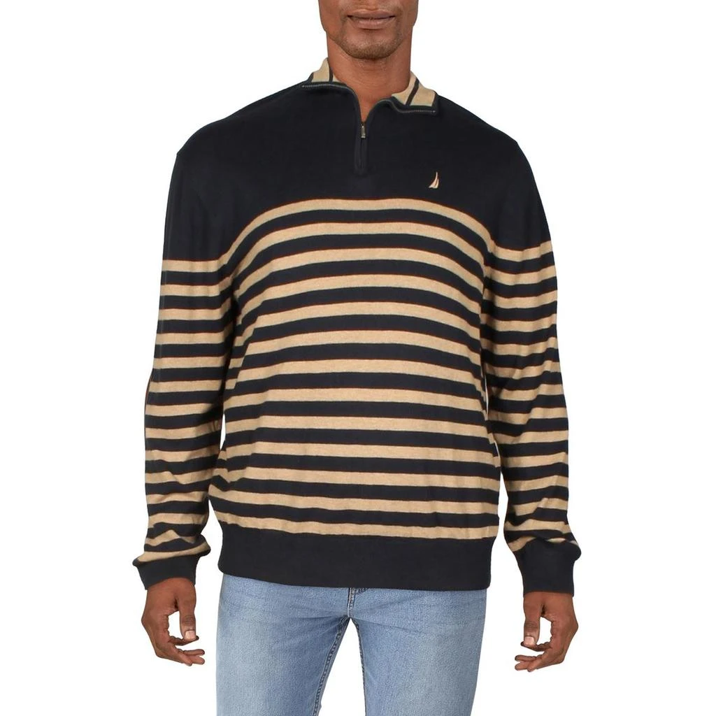 商品Nautica|Mens Striped 1/4 Zip Pullover Sweater,价格¥215,第3张图片详细描述