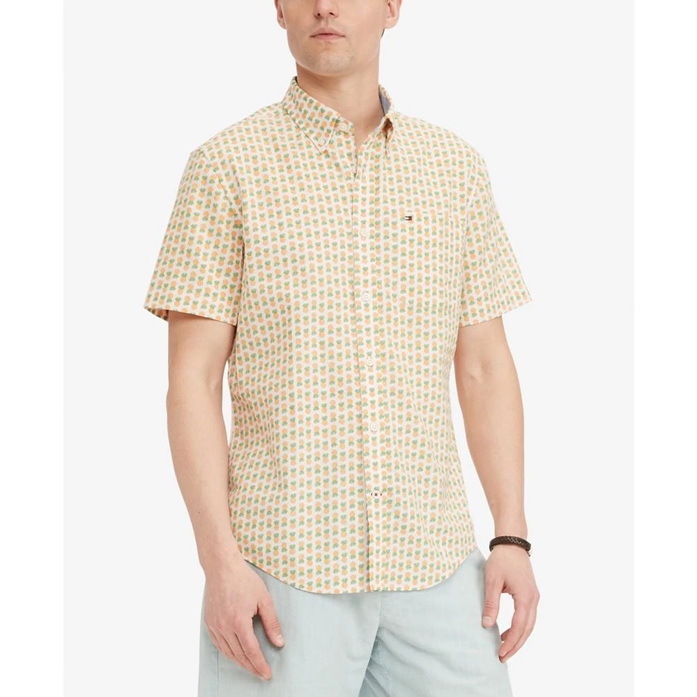 商品Tommy Hilfiger|Men's Pineapple Critter Cotton Linen Custom Fit Shirt,价格¥186,第1张图片