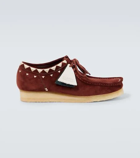 商品Clarks|Wallabee刺绣绒面革靴子,价格¥995,第1张图片