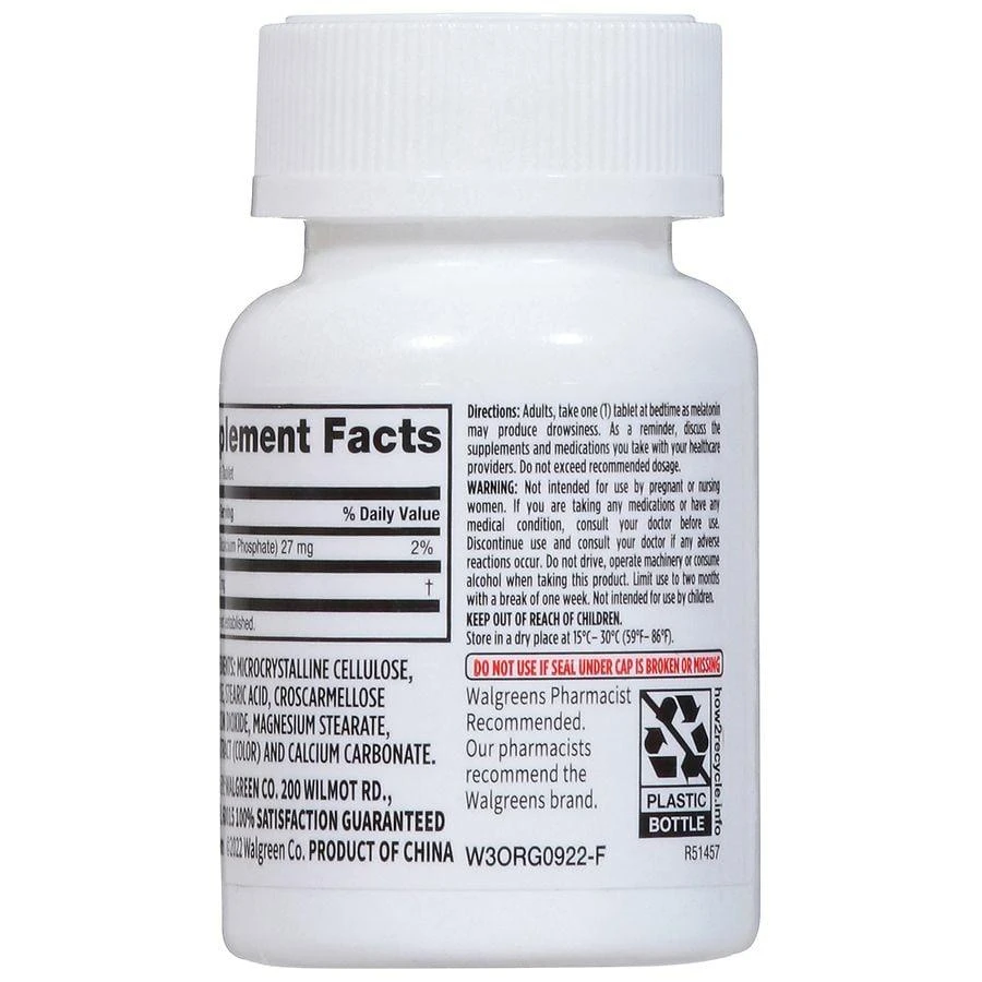 商品Walgreens|Melatonin Delayed Release 12mg,价格¥66,第3张图片详细描述