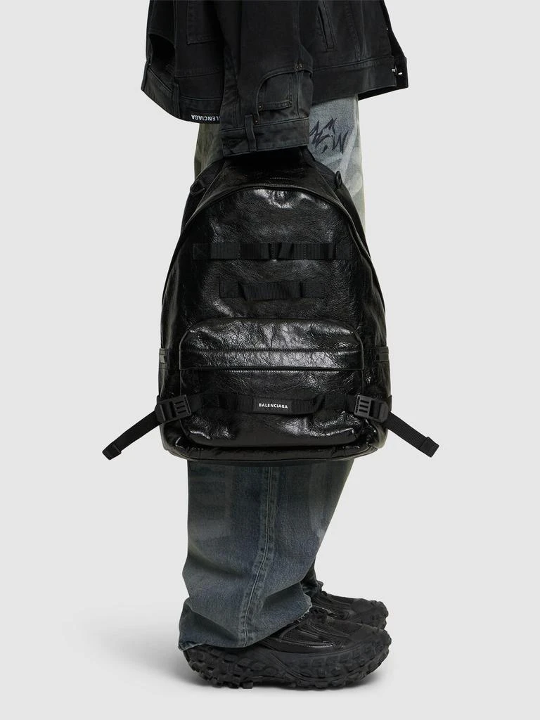 商品Balenciaga|Leather Backpack W/ Crossbody Strap,价格¥13898,第3张图片详细描述