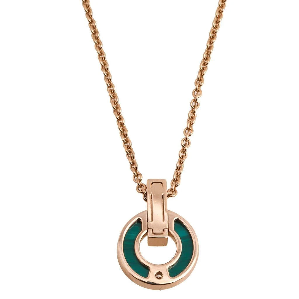 商品[二手商品] BVLGARI| Bvlgari Bvlgari Malachite Diamond 18k Rose Gold Pendant Necklace,价格¥15401,第3张图片详细描述