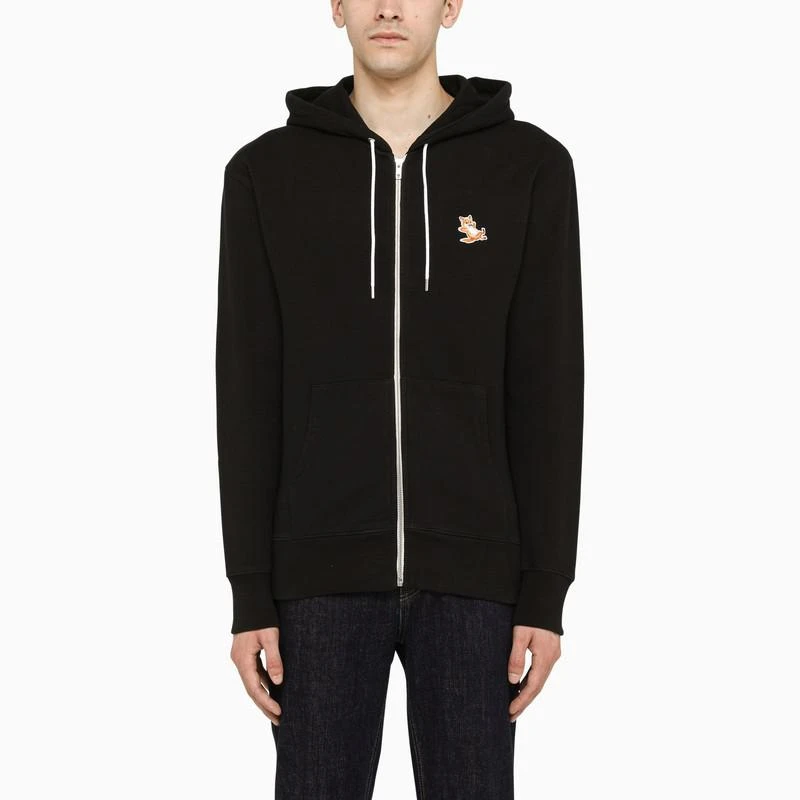 商品Maison Kitsune|Black cotton hoodie,价格¥913,第1张图片