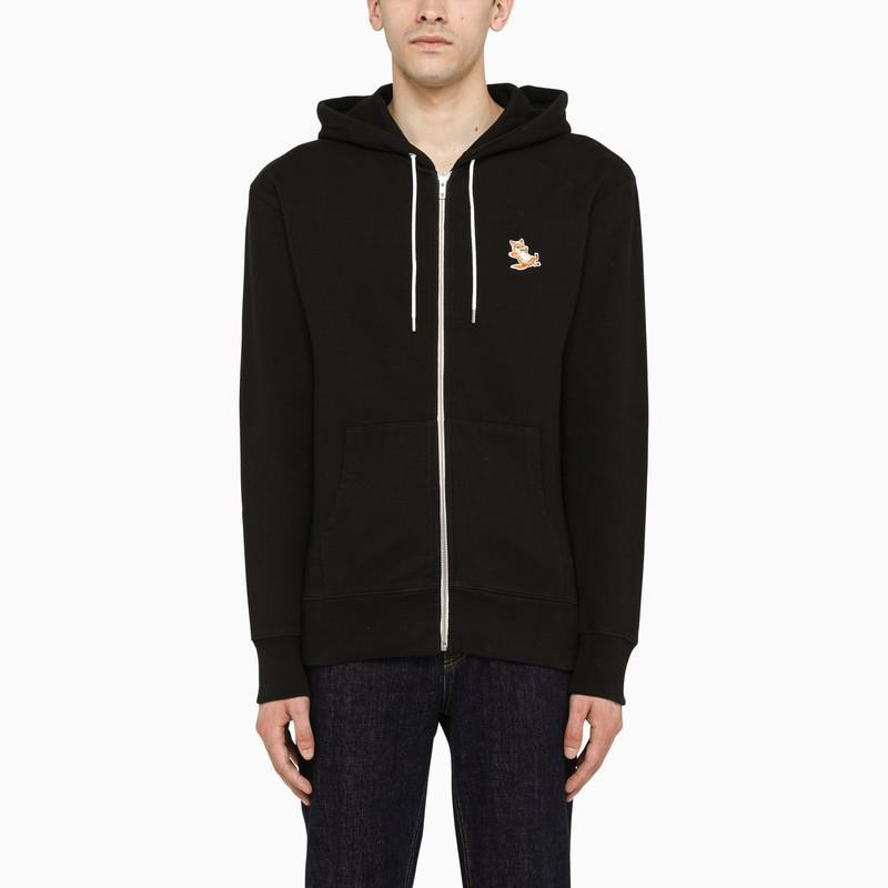 商品Maison Kitsune|Black cotton hoodie,价格¥1470,第1张图片