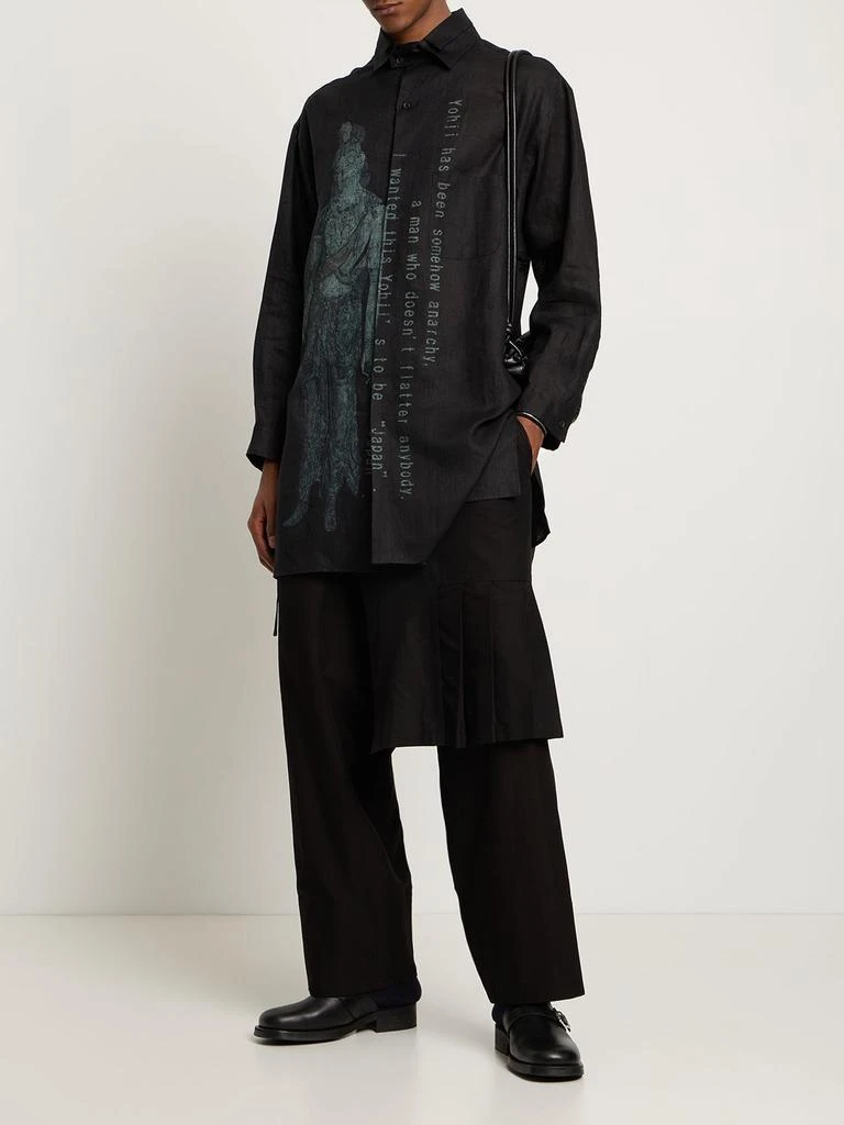 商品YOHJI YAMAMOTO|Printed Linen Shirt,价格¥7331,第1张图片