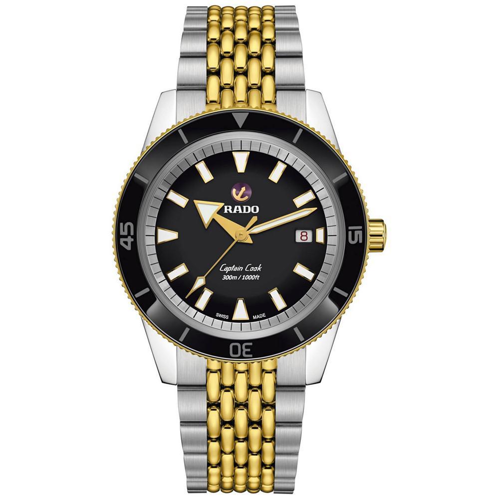 商品Rado|Men's Captain Cook Automatic Two-Tone Stainless Steel Bracelet Watch 42mm,价格¥16885,第1张图片